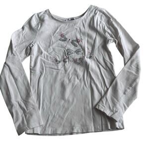 Okaidi White Dragonfly Long Sleeve T-Shirt - Size 8